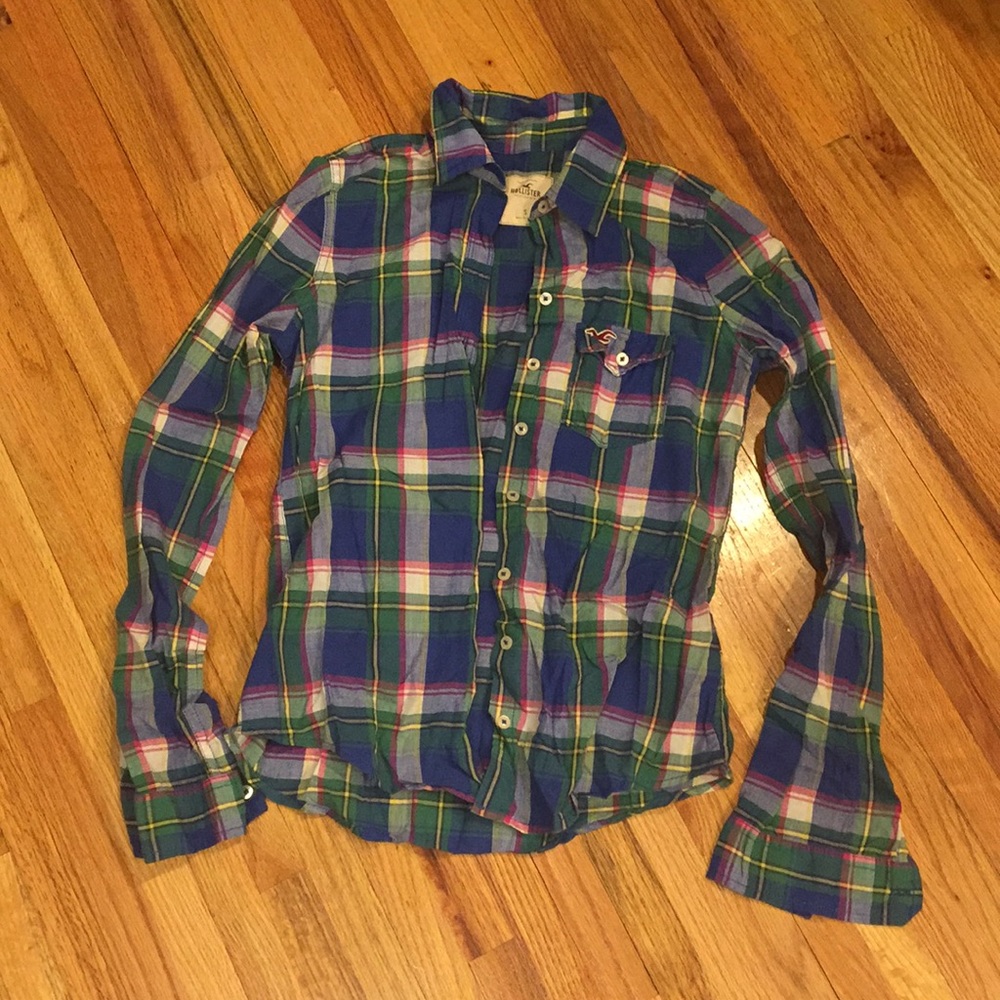Hollister Plaid Button Down Shirt Small